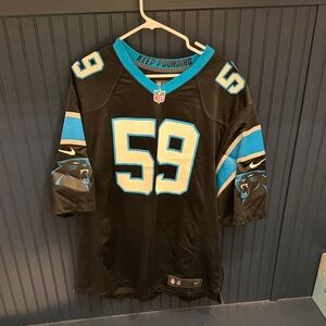 Carolina Panthers Kuechly Nike Men's Jersey with Black and Blue Accents